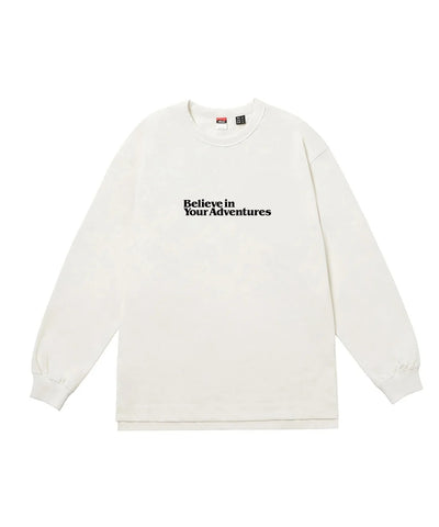 NANGA / ECO HYBRID MESSAGE L/S TEE 再生棉刺繡標語長袖T恤