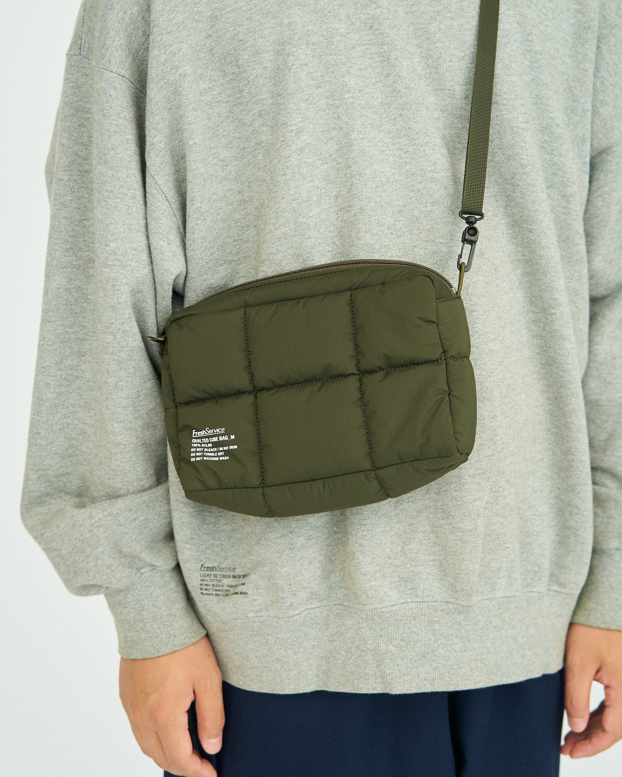 FreshService QUILTED CUBE BAG_M / 立體絎縫立方尼龍肩背包 （中）