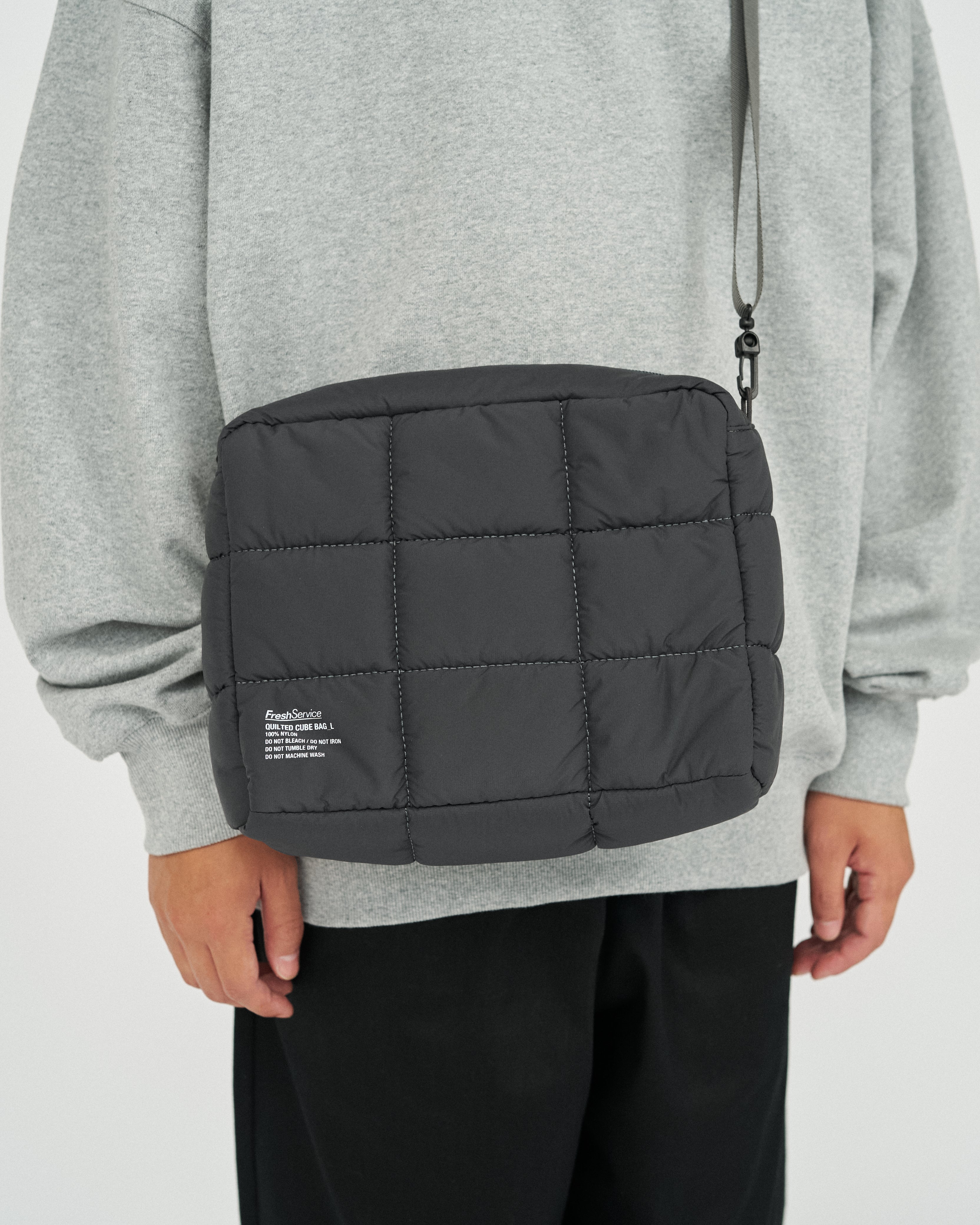 FreshService QUILTED CUBE BAG_L / 立體絎縫立方尼龍肩背包 （大）
