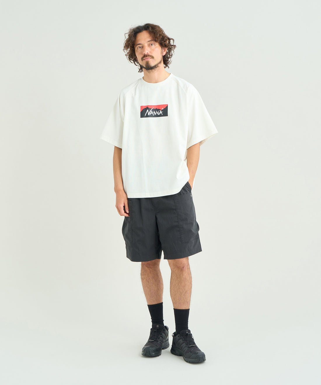 NANGA ECO HYBRID BOX LOGO LOOSE FIT TEE / 寬鬆短袖T恤