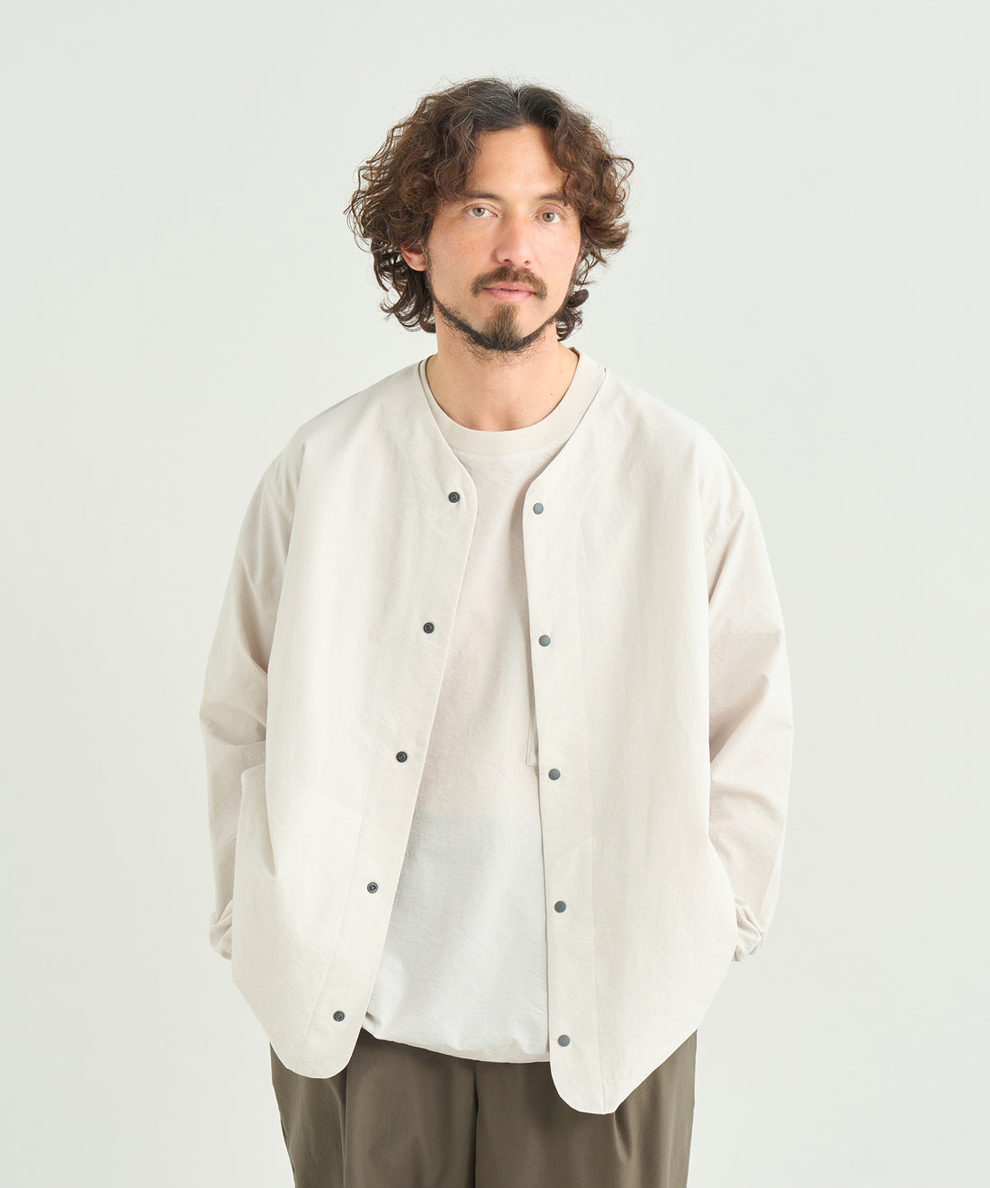 NANGA DotAir® COMFY CARDIGAN / 輕量透氣 DotAir® 無領機能開襟外套（日本直營店限定）