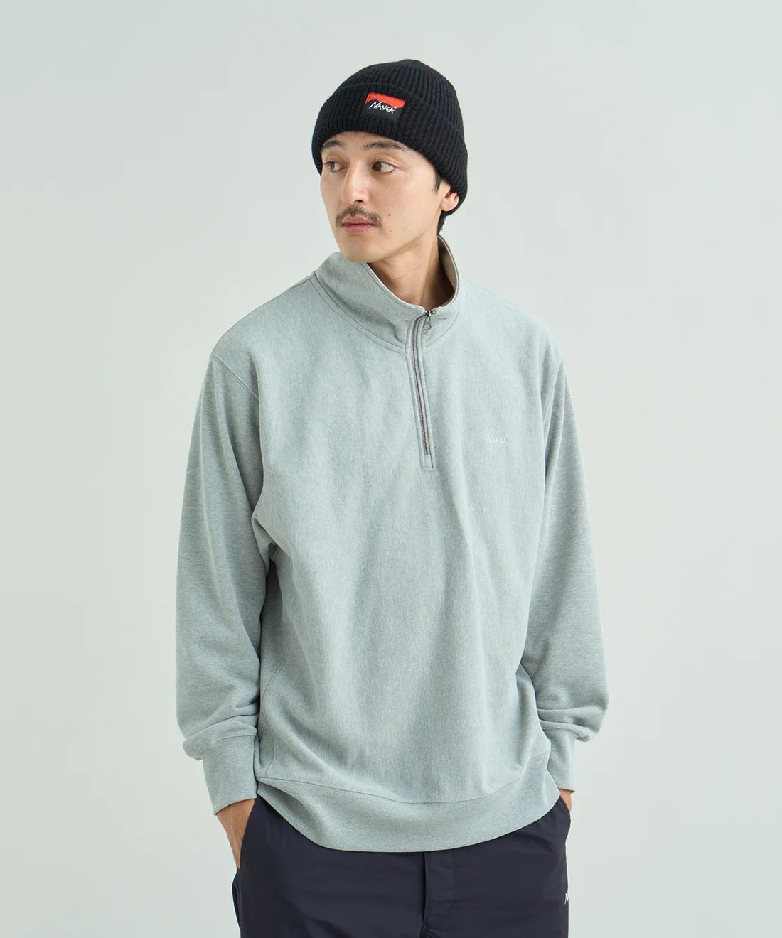 NANGA / DRY MIX TERRY HALF ZIP SWEAT 速乾毛圈半拉鍊立領衛衣