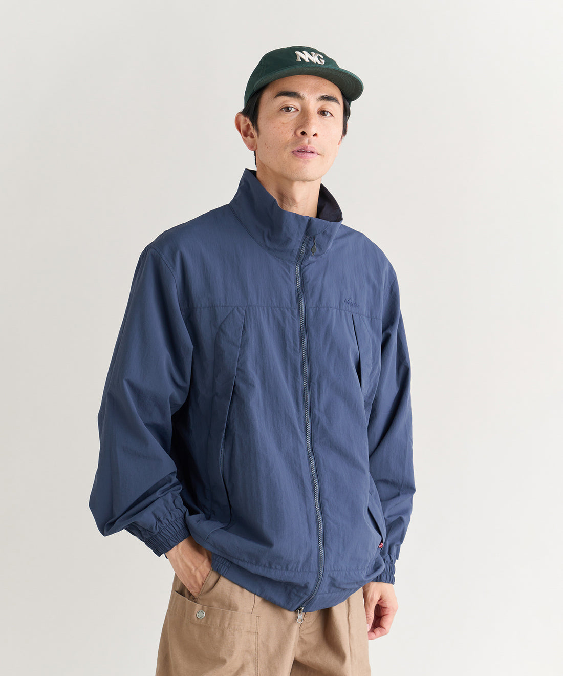 NANGA NYLON TUSSER TRACK JACKET /輕量防潑水  立領機能外套
