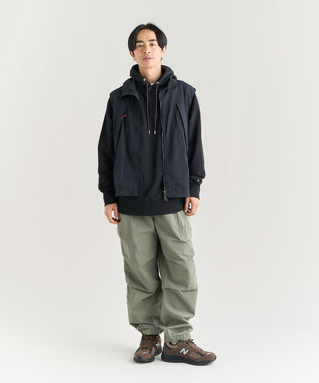 NANGA NYLON TUSSER TRACK VEST / 輕量防風  戶外機能背心