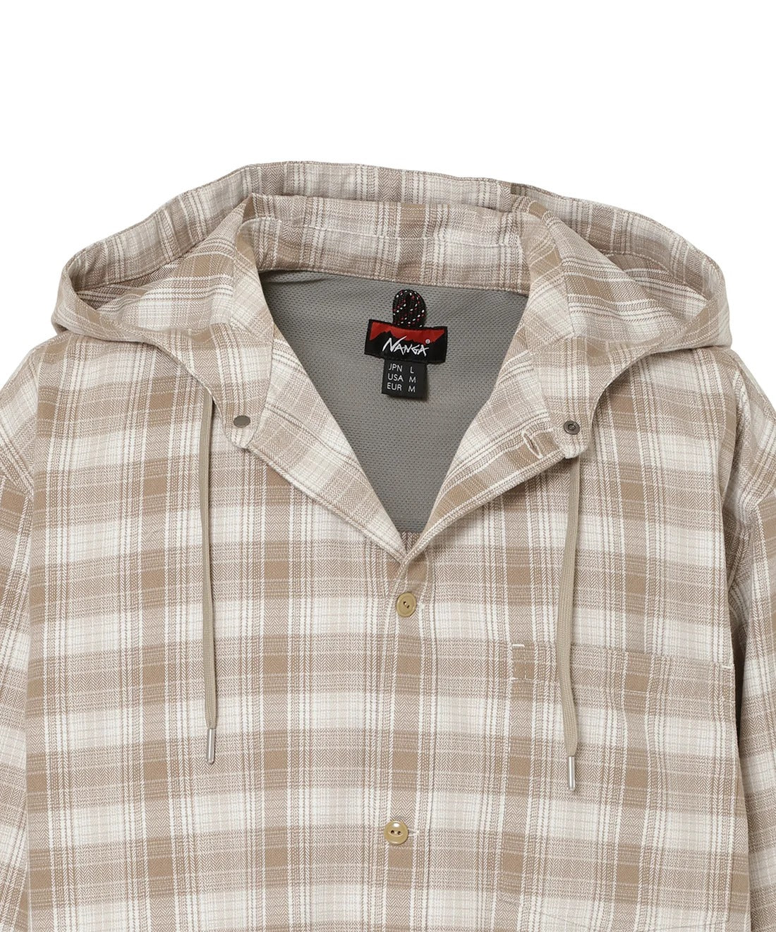 NANGA / GRID TARTAN FIELD HOOD SHIRT 格紋機能連帽野外襯衫