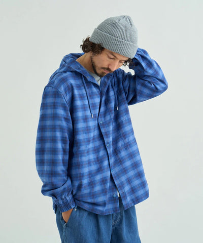 NANGA / GRID TARTAN FIELD HOOD SHIRT 格紋機能連帽野外襯衫