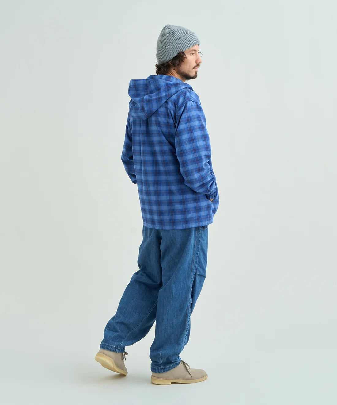 NANGA / GRID TARTAN FIELD HOOD SHIRT 格紋機能連帽野外襯衫