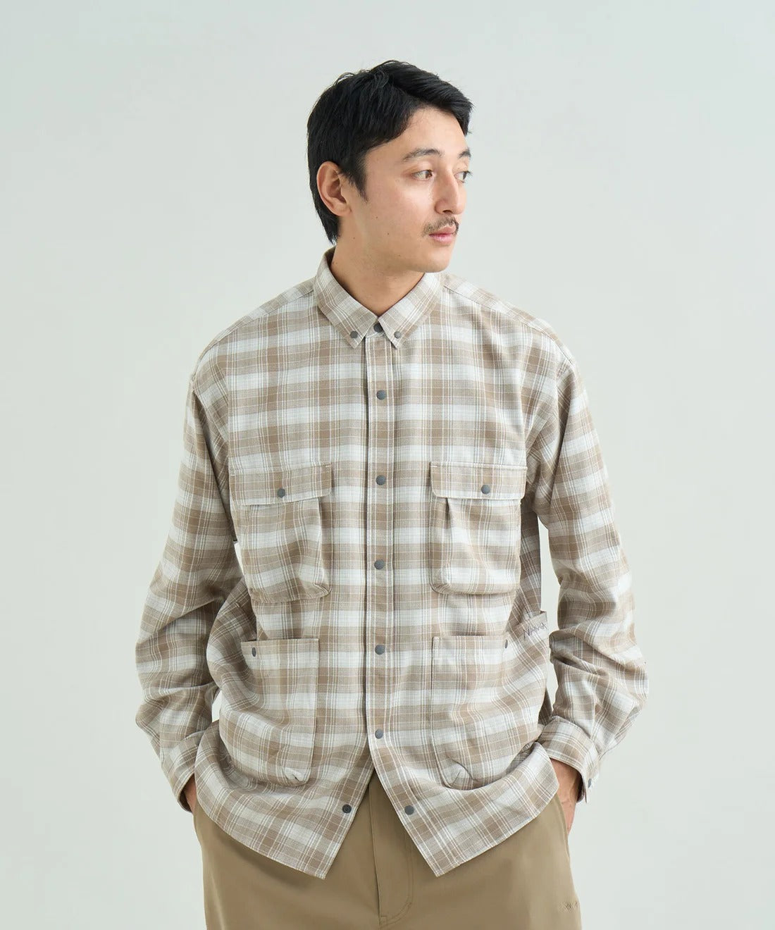 NANGA / GRID TARTAN CAMP SHIRT 格紋機能露營襯衫