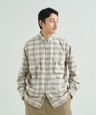 NANGA / GRID TARTAN CAMP SHIRT 格紋機能露營襯衫