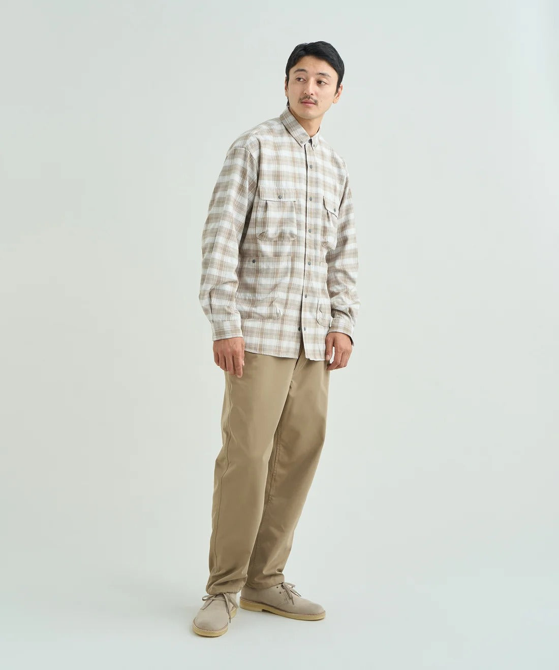 NANGA / GRID TARTAN CAMP SHIRT 格紋機能露營襯衫
