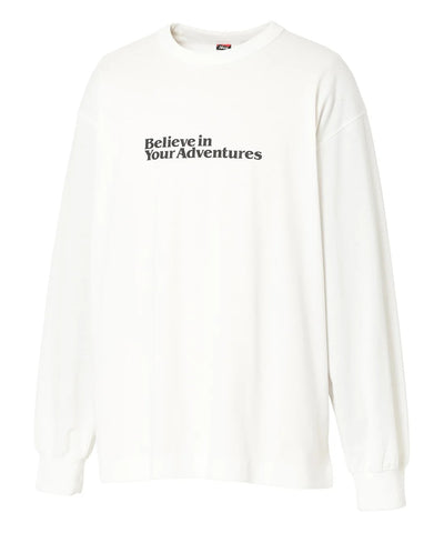 NANGA / ECO HYBRID MESSAGE L/S TEE 再生棉刺繡標語長袖T恤