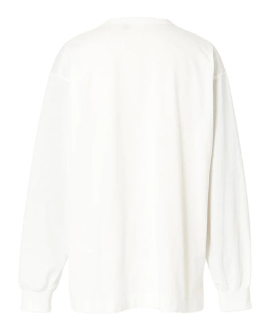NANGA / ECO HYBRID MESSAGE L/S TEE 再生棉刺繡標語長袖T恤