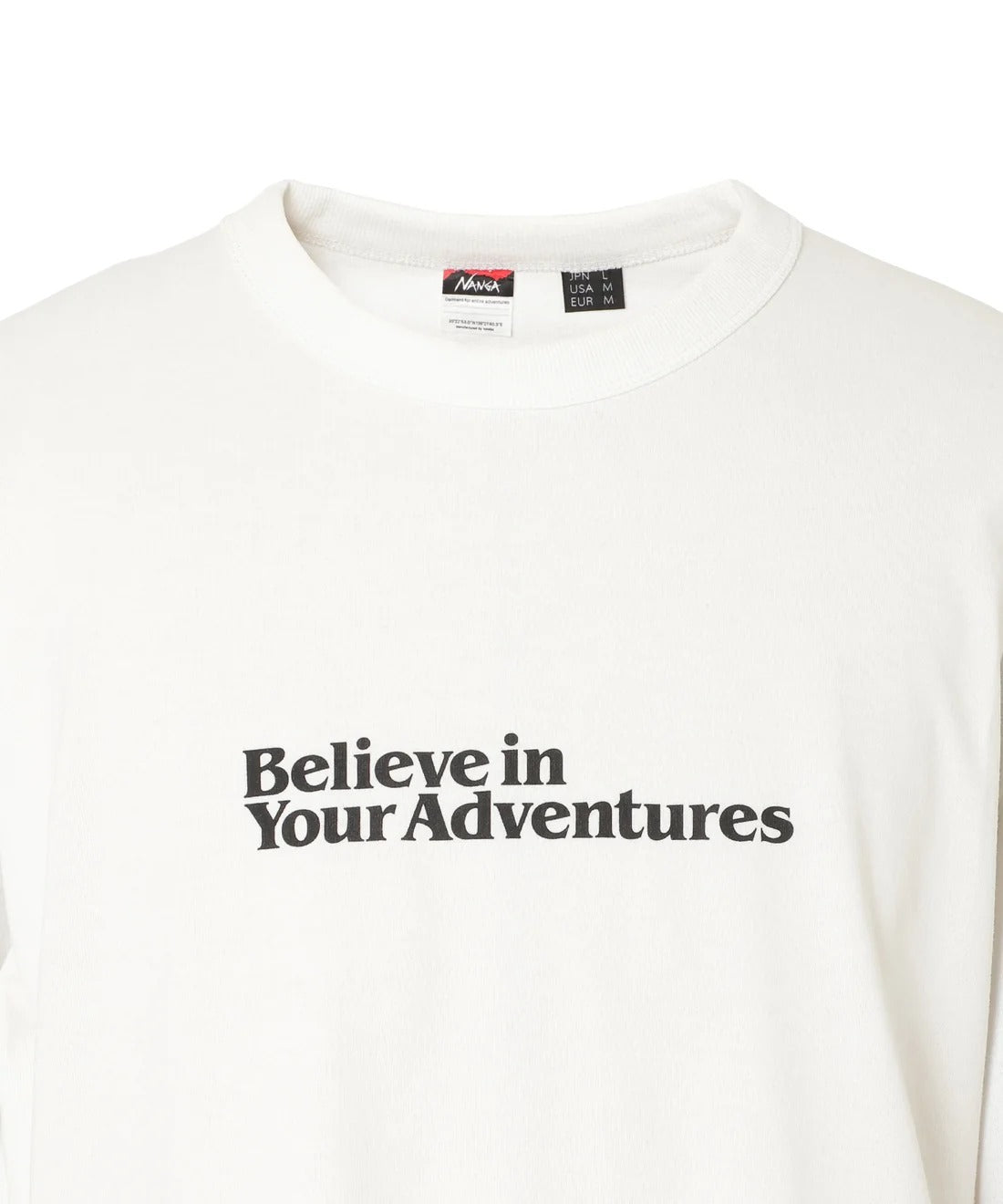 NANGA / ECO HYBRID MESSAGE L/S TEE 再生棉刺繡標語長袖T恤