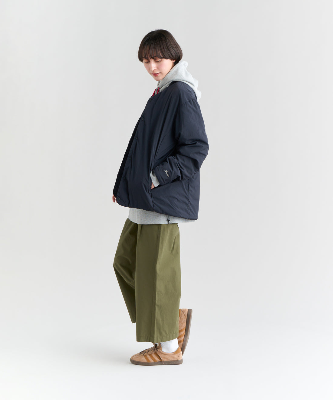 NANGA NO COLLAR SOFT DOWN CARDIGAN(UNISEX) / 無領輕量羽絨開襟外套
