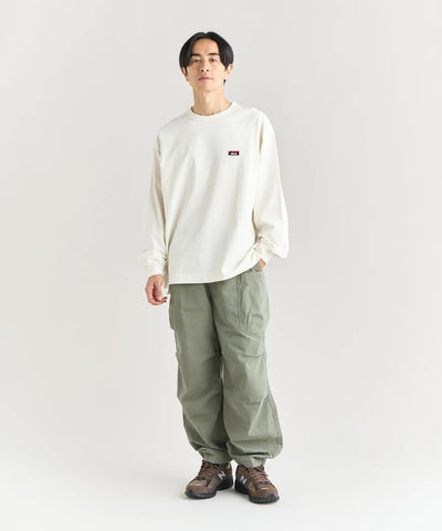 NANGA / ECO HYBRID BOX LOGO EMBROIDERY L/S TEE(UNISEX) 再生棉方形LOGO刺繡長袖T恤