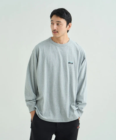 NANGA / ECO HYBRID BOX LOGO EMBROIDERY L/S TEE(UNISEX) 再生棉方形LOGO刺繡長袖T恤