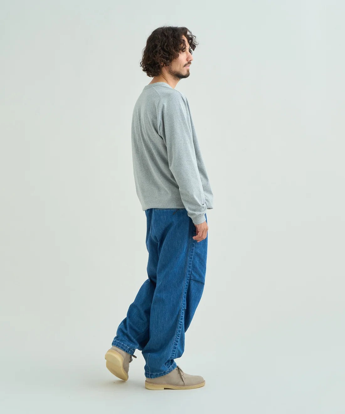 NANGA / ECO HYBRID OVERSIZED L/S TEE(MEN) 再生棉寬版口袋長袖T恤