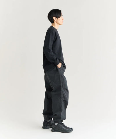 NANGA / ECO HYBRID BOX LOGO L/S TEE(UNISEX) 再生棉方形LOGO印花長袖T恤