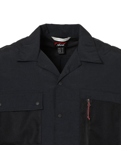 NYLON TUSSER OPEN COLLAR SHIRT / 日本直営店限定 Nylon Tussah 乾爽短袖襯衫