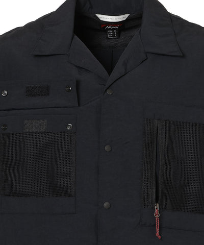 NYLON TUSSER OPEN COLLAR SHIRT / 日本直営店限定 Nylon Tussah 乾爽短袖襯衫