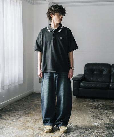 U.S. POLO ASSN. / 刺繡標誌天竺短袖Polo衫