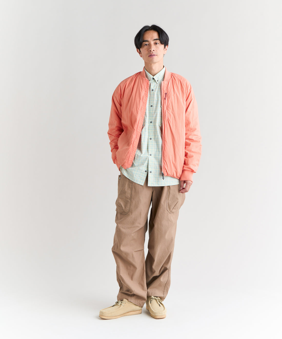 NANGA SOFT DOWN VARSITY BLOUSON(UNISEX) / 輕量軟羽絨 棒球外套