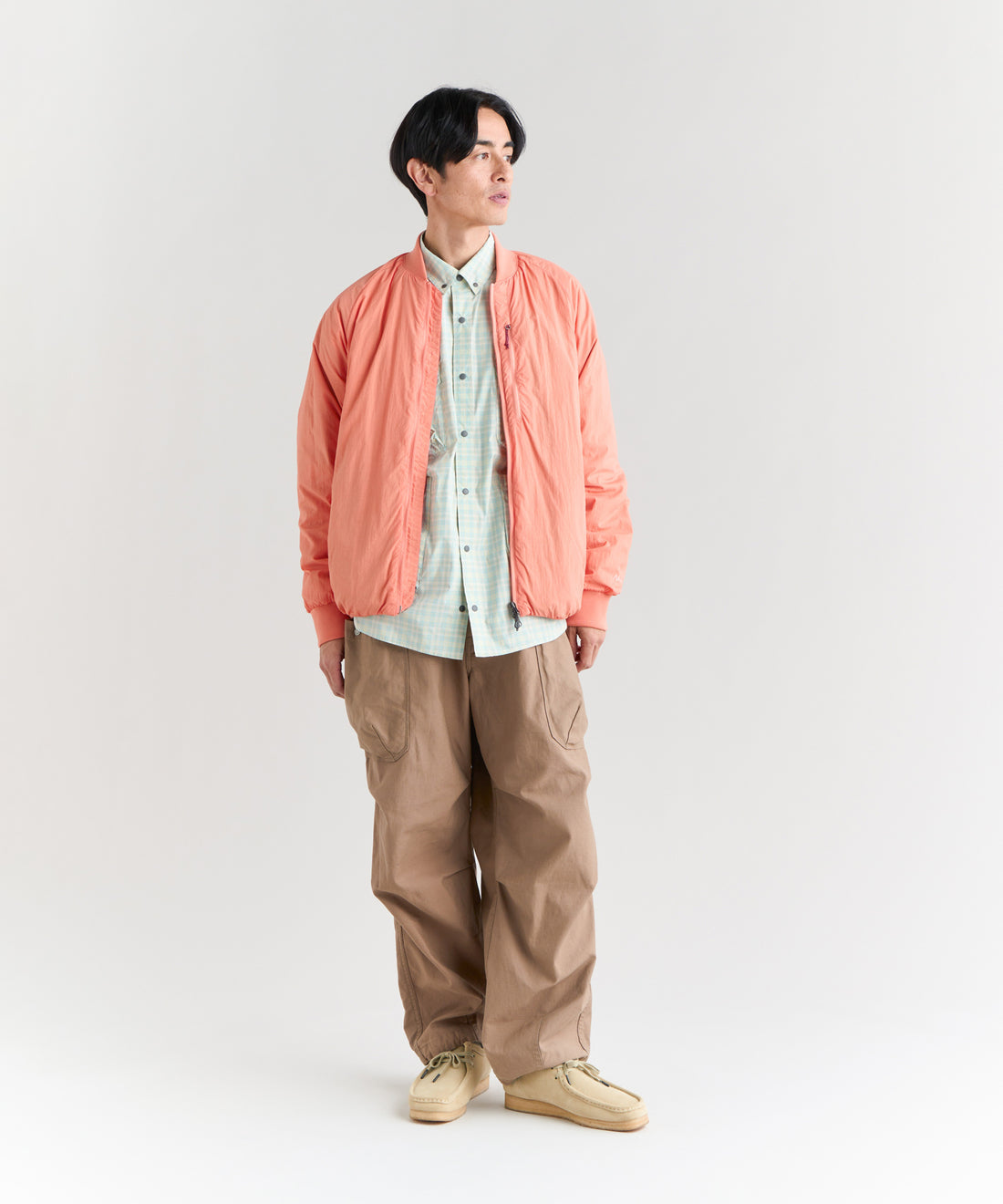 NANGA SOFT DOWN VARSITY BLOUSON(UNISEX) / 輕量軟羽絨 棒球外套
