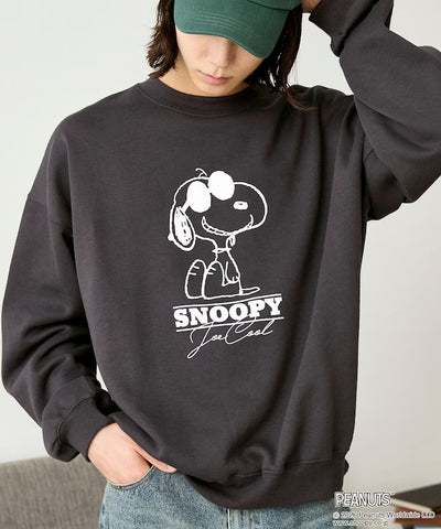 PEANUTS / Snoopy印花刷毛 圓領衫（日本聯名限定）
