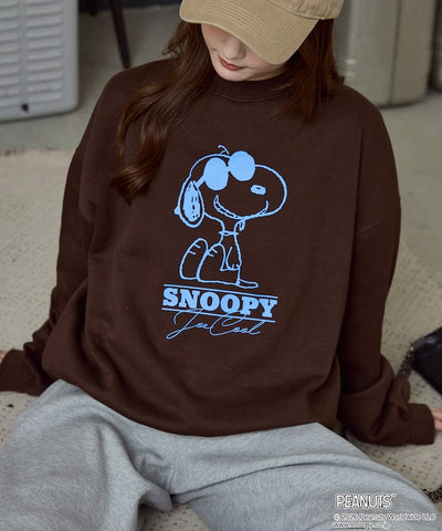 PEANUTS / Snoopy印花刷毛 圓領衫（日本聯名限定）