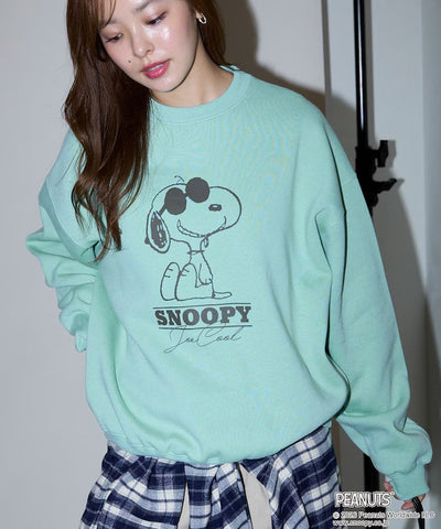 PEANUTS / Snoopy印花刷毛 圓領衫（日本聯名限定）