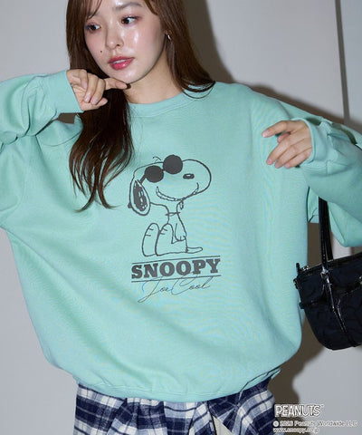 PEANUTS / Snoopy印花刷毛 圓領衫（日本聯名限定）