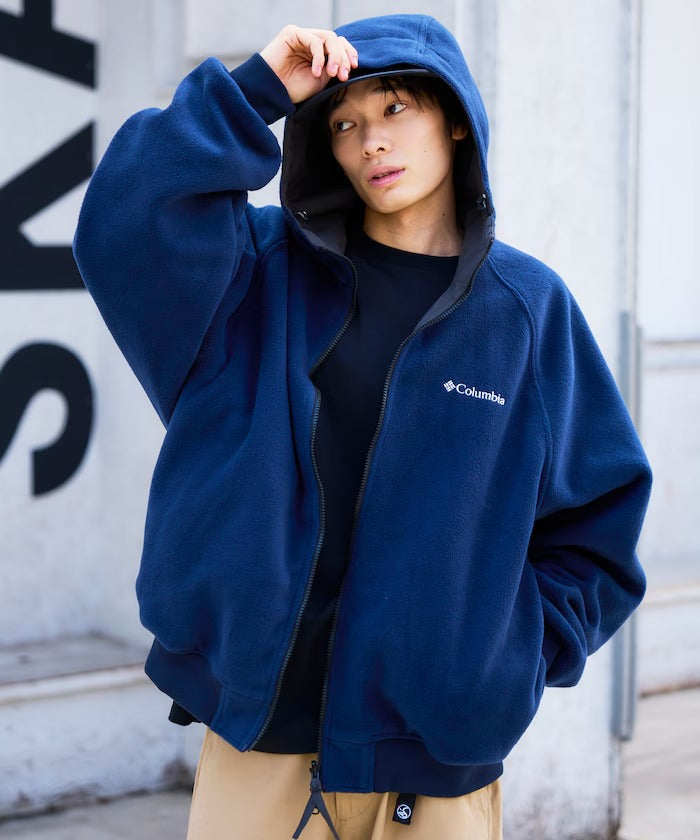 Columbia × FREAK'S STORE／日本聯名限定 雙面穿刷毛連帽外套