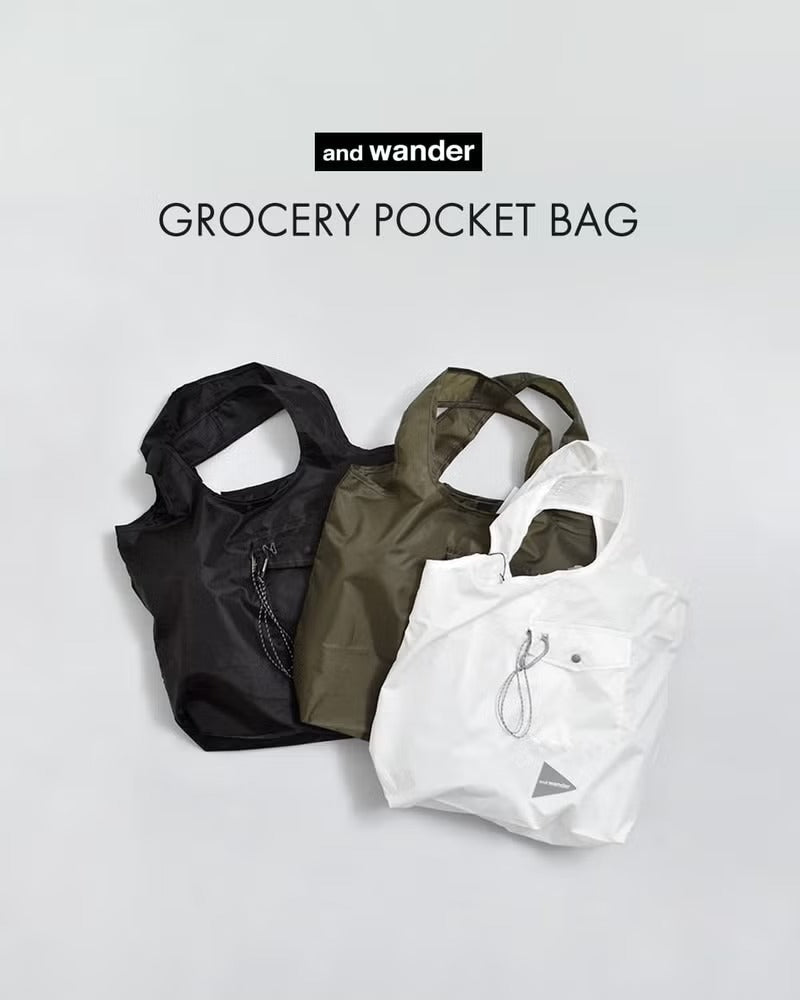and wander / 輕量防潑水尼龍托特包 Crispy Rip Grocery Pocket Bag