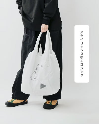 and wander / 輕量防潑水尼龍托特包 Crispy Rip Grocery Pocket Bag