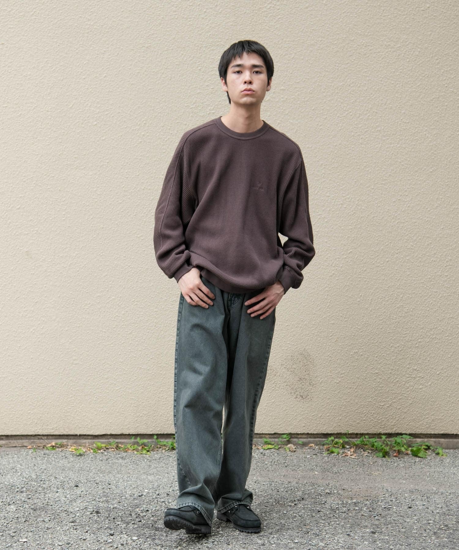 Snow Peak Apparel × DOORS / 日本聯名限定 厚磅華夫格 長袖T恤