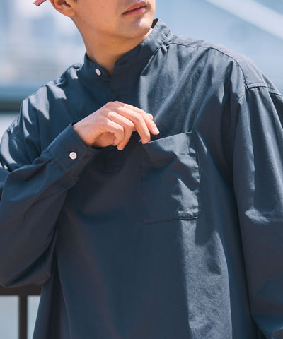THE CRAFT CREW PRODUCTS / 免燙 抗菌 立領套頭長袖襯衫
