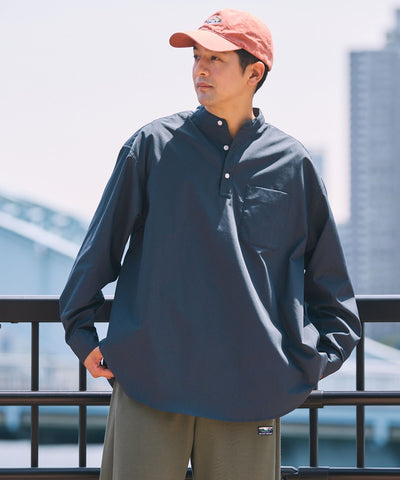 THE CRAFT CREW PRODUCTS / 免燙 抗菌 立領套頭長袖襯衫
