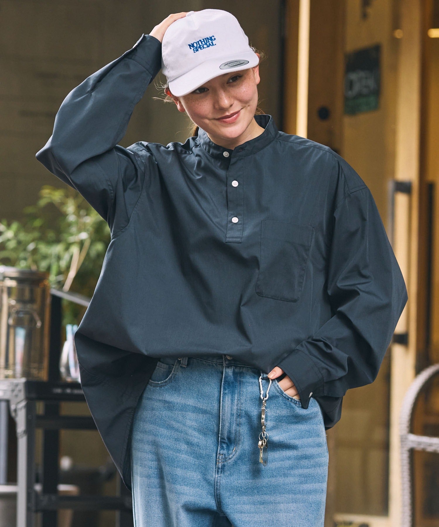 THE CRAFT CREW PRODUCTS / 免燙 抗菌 立領套頭長袖襯衫