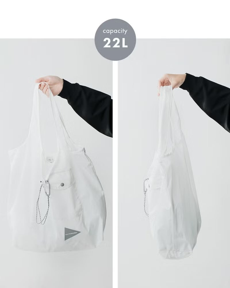 and wander / 輕量防潑水尼龍托特包 Crispy Rip Grocery Pocket Bag