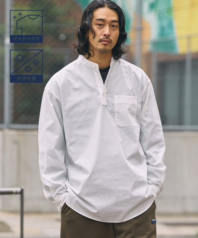 THE CRAFT CREW PRODUCTS / 免燙 抗菌 立領套頭長袖襯衫