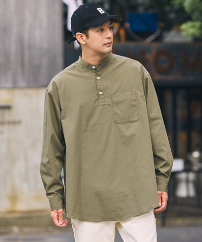THE CRAFT CREW PRODUCTS / 免燙 抗菌 立領套頭長袖襯衫