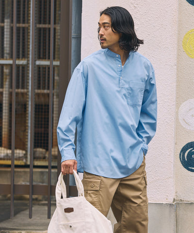 THE CRAFT CREW PRODUCTS / 免燙 抗菌 立領套頭長袖襯衫