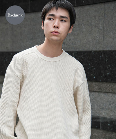 Snow Peak Apparel × DOORS / 日本聯名限定 厚磅華夫格 長袖T恤