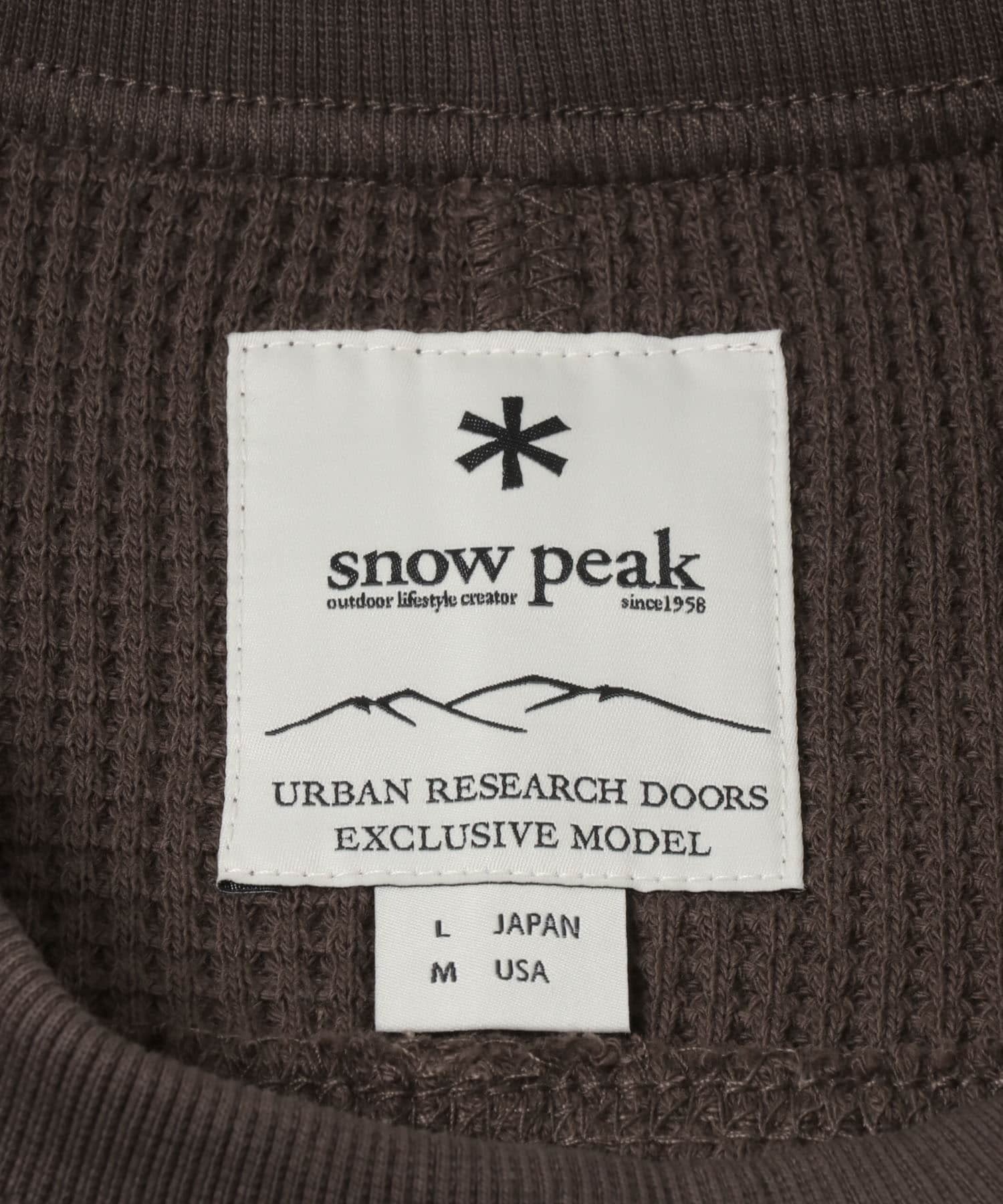 Snow Peak Apparel × DOORS / 日本聯名限定 厚磅華夫格 長袖T恤