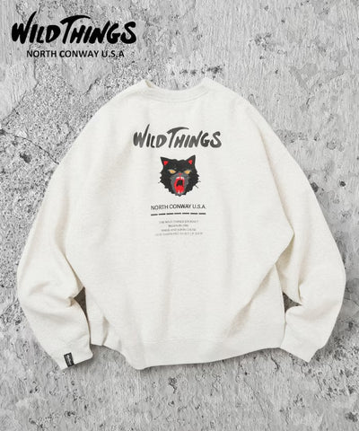WILD THINGS×FREAK'S STORE / 貓咪圖騰圓領衫（日本聯名限定）
