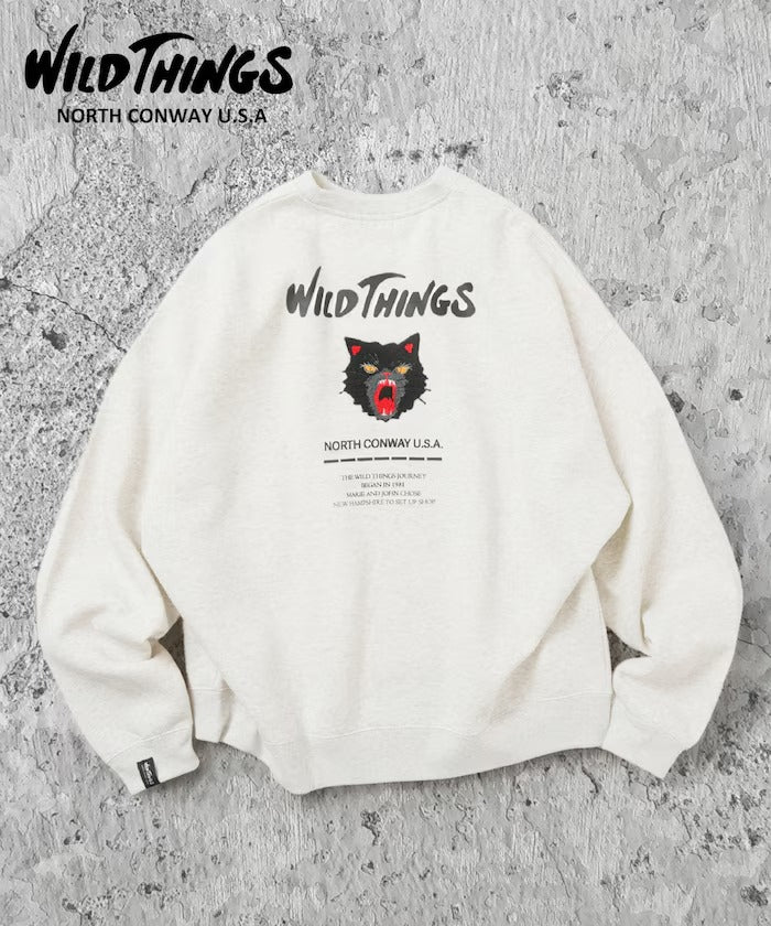 WILD THINGS×FREAK'S STORE / 貓咪圖騰圓領衫（日本聯名限定）