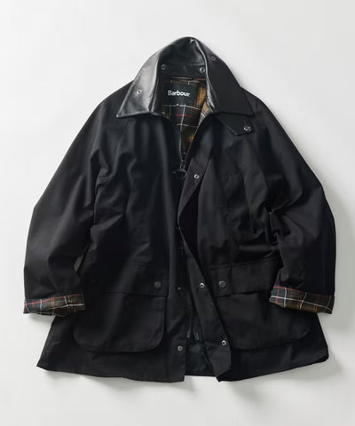 Barbour × Firsthand／別注羊皮革領寬版袖BEDALE騎士外套