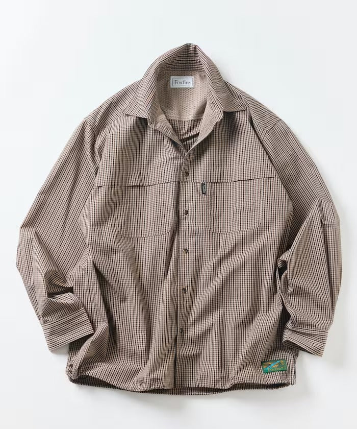 Foxfire × FREAK'S STORE／格紋口袋長袖釣魚襯衫（日本聯名限定）