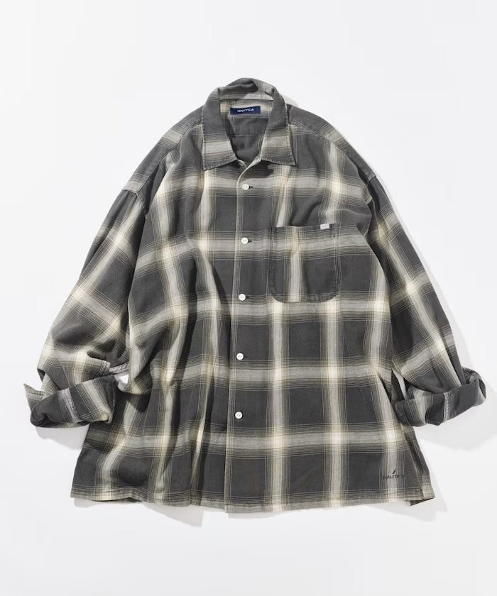 NAUTICA JP／漸層格紋 長袖襯衫