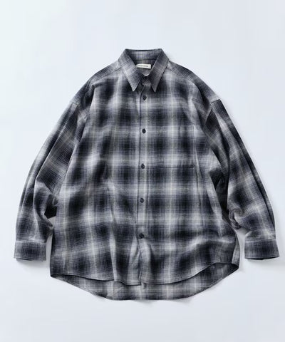 FREAK'S STORE / 寬鬆 漸層格紋 法蘭絨 長袖襯衫